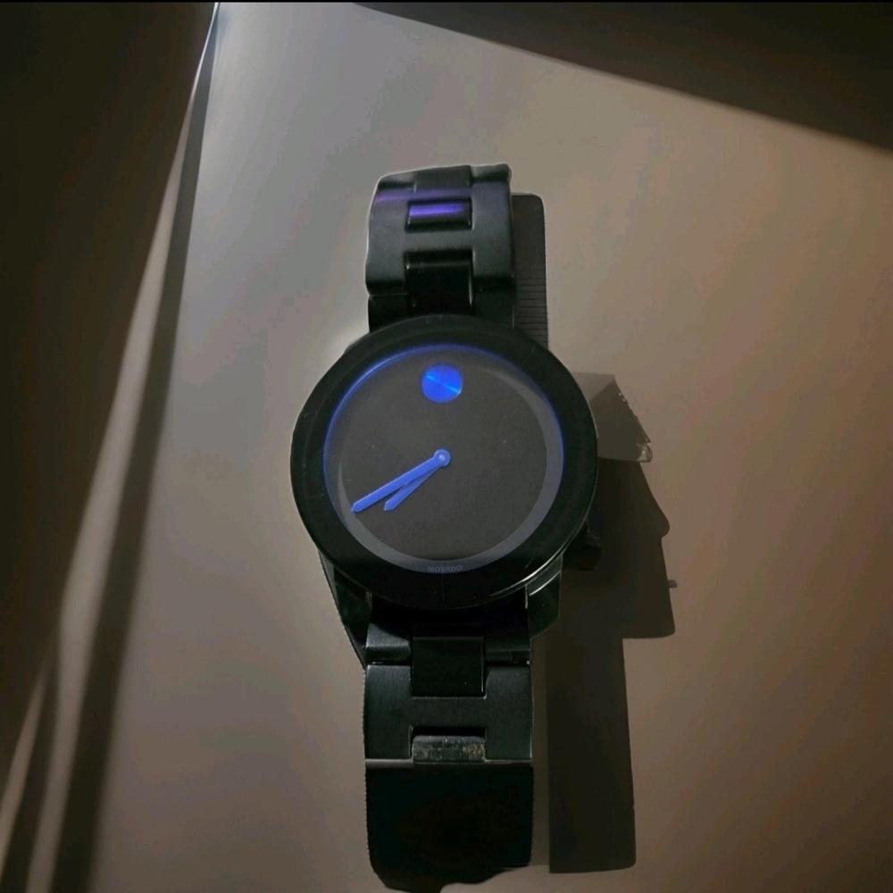 Movado Bold 42 mm Black Dial TR90 Polyurethane Men's Watch 3600099